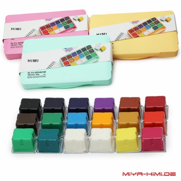 Himi 18 Gouache Set –  im innovativen Jelly-Cup-Design